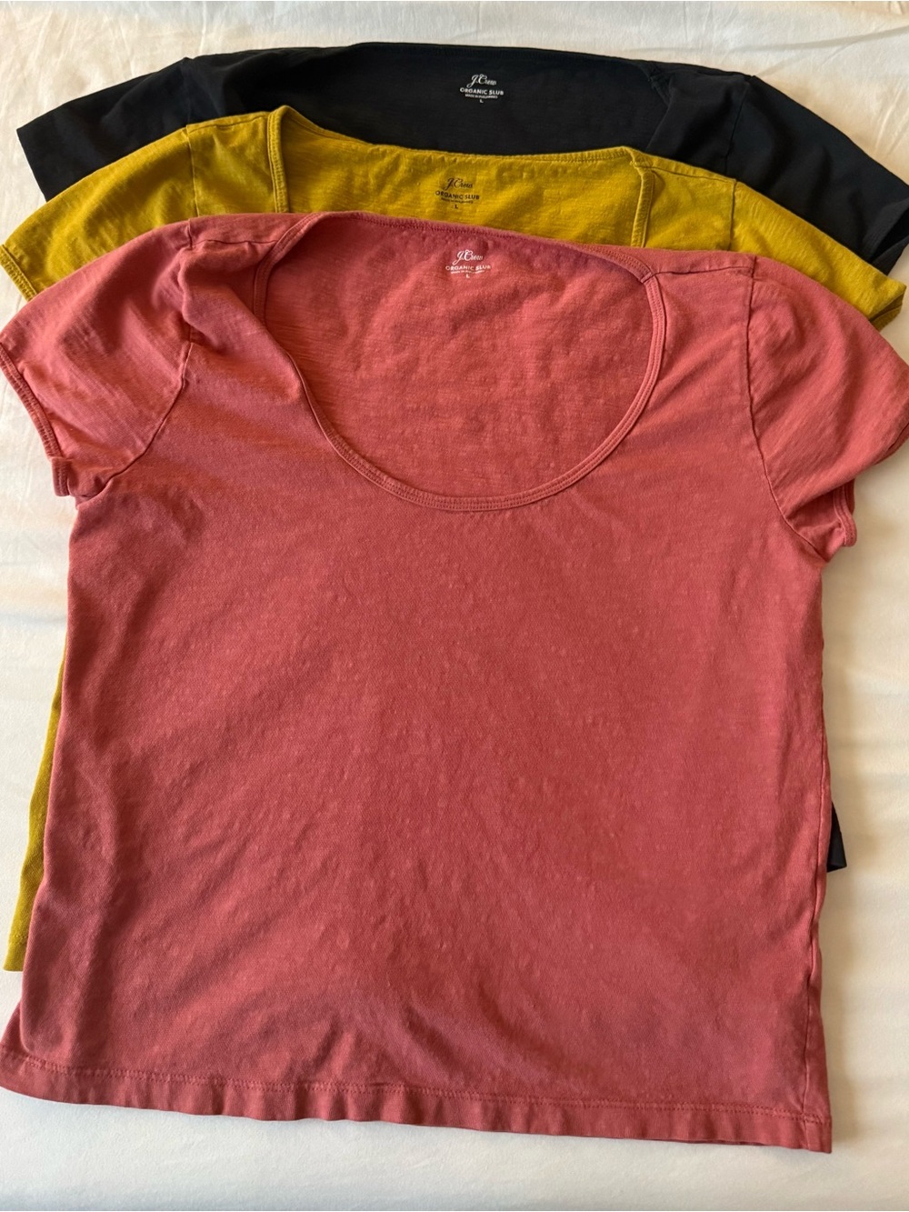 J. Crew 90s cropped organic slub cotton scoop t-shirts - Set of 3 - Picture 8 of 10